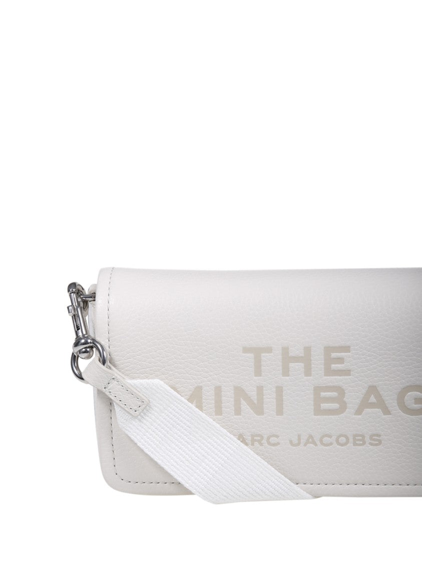 Marc Jacobs Compact White Cow Leather Clutch With Embossed Detail