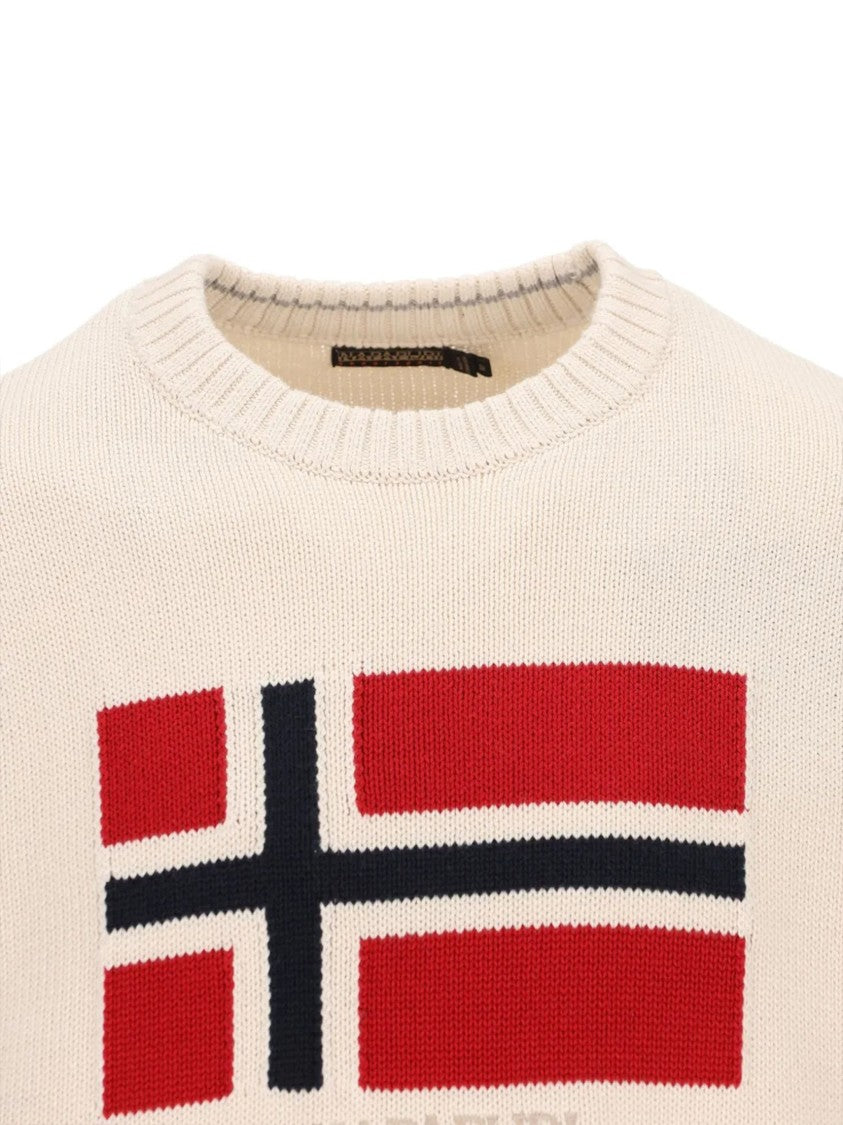 Napapijri Mura Flag Design Organic Cotton Sweater