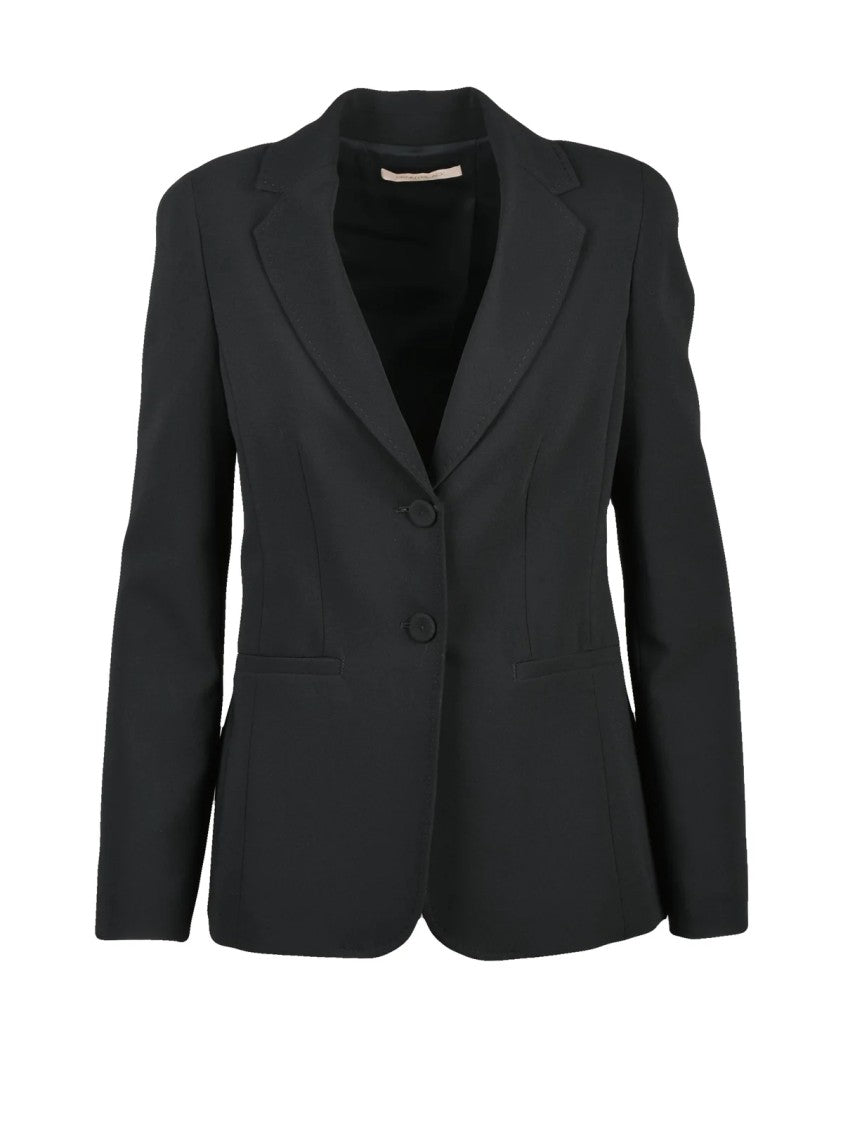 Pennyblack Black Polyester-Blend Tailored Blazer