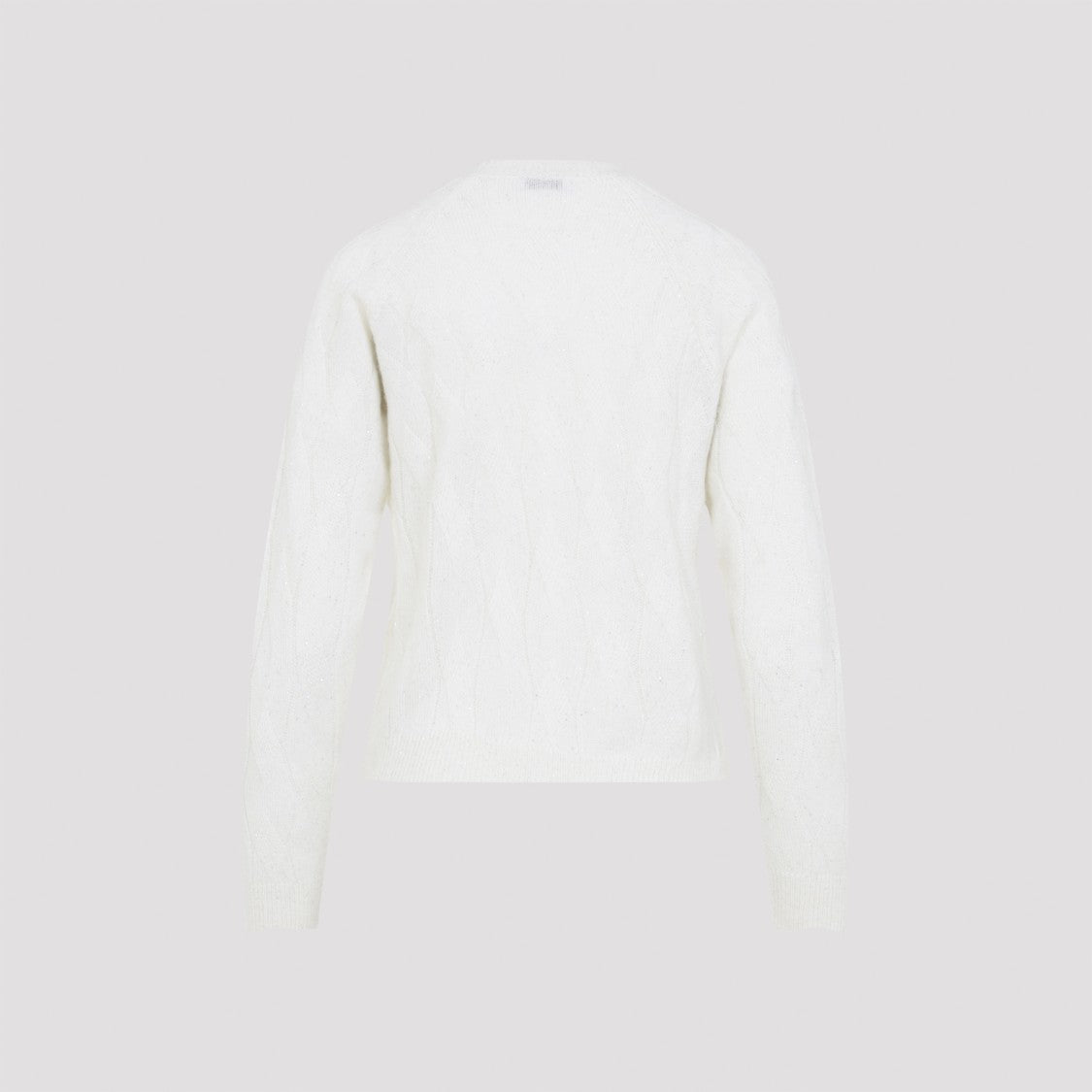 Peserico Long-Sleeved Knit Sweater With Subtle Cable Knit Design