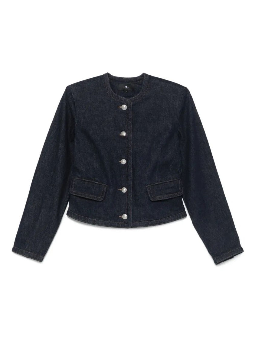 7 For All Mankind `Lady Jacket Smoove With Exposed Buttons` Jacket