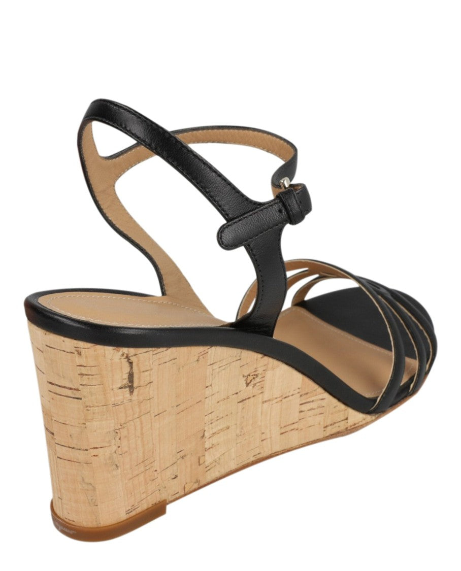 Ferragamo Fieri Leather Wedge Sandals
