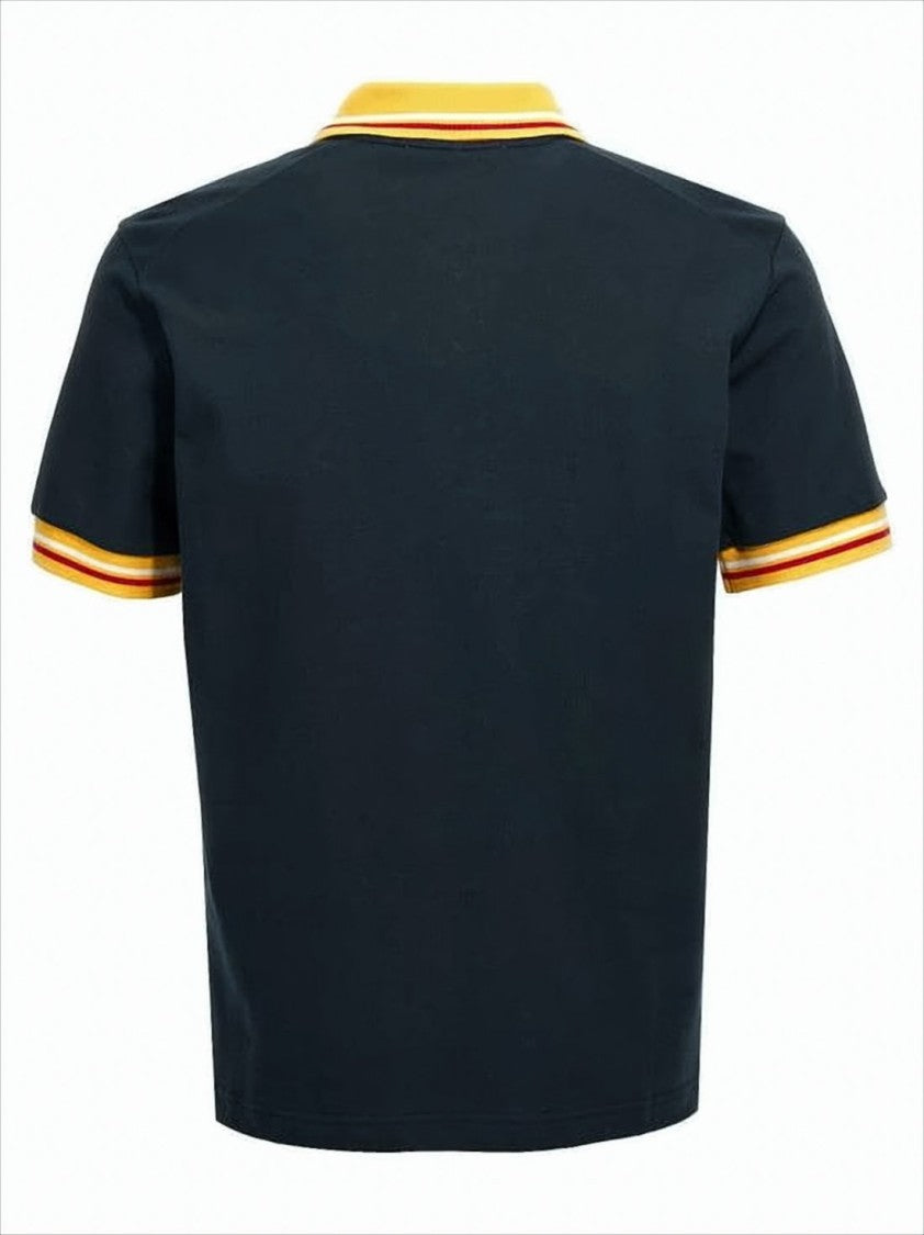 Wales Bonner Classic Short-Sleeve Polo Shirt With Contrasting Collar