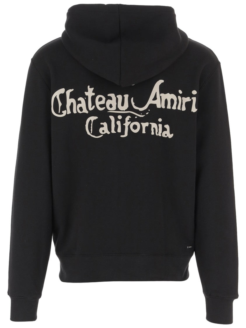 Amiri Cotton Hoodie With Front Zip