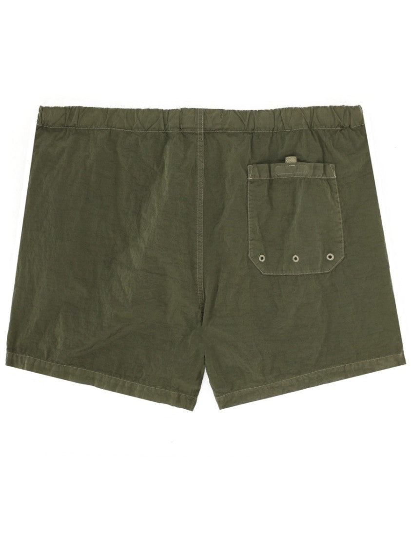 Stone Island Olive Green Logo Polyamide Swim Shorts