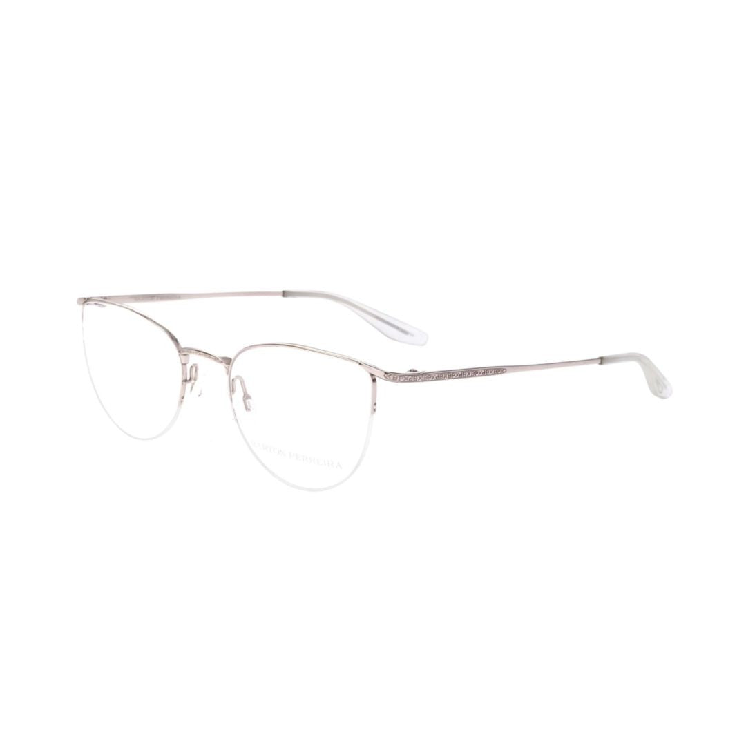 Barton Perreira Bp5021 491Yc Silver Cat-Eye Eyeglasses With Polished Metal Frame
