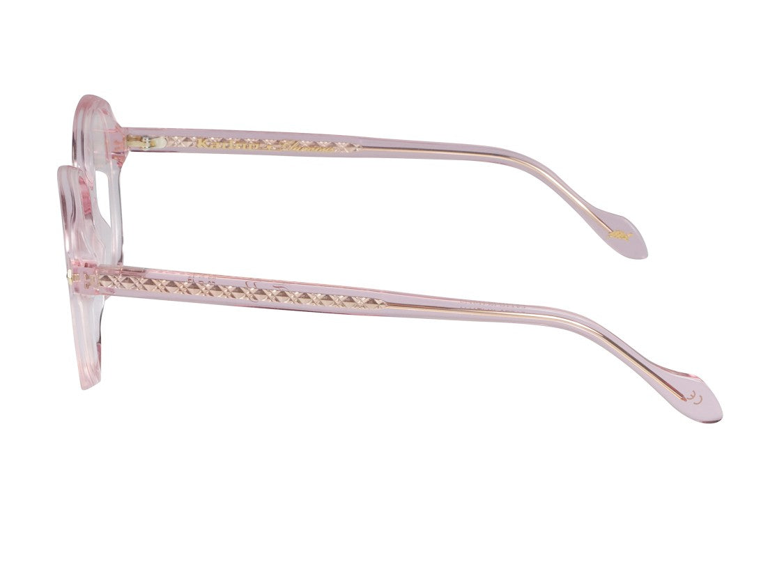 Kador Pink Trilly Glamour-V Gold Translucent Square Eyeglasses