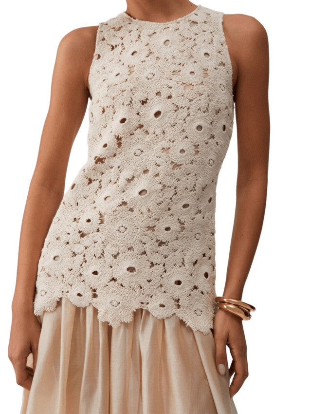 Liu Jo Muslin Dress With Macrame Lace Bodice