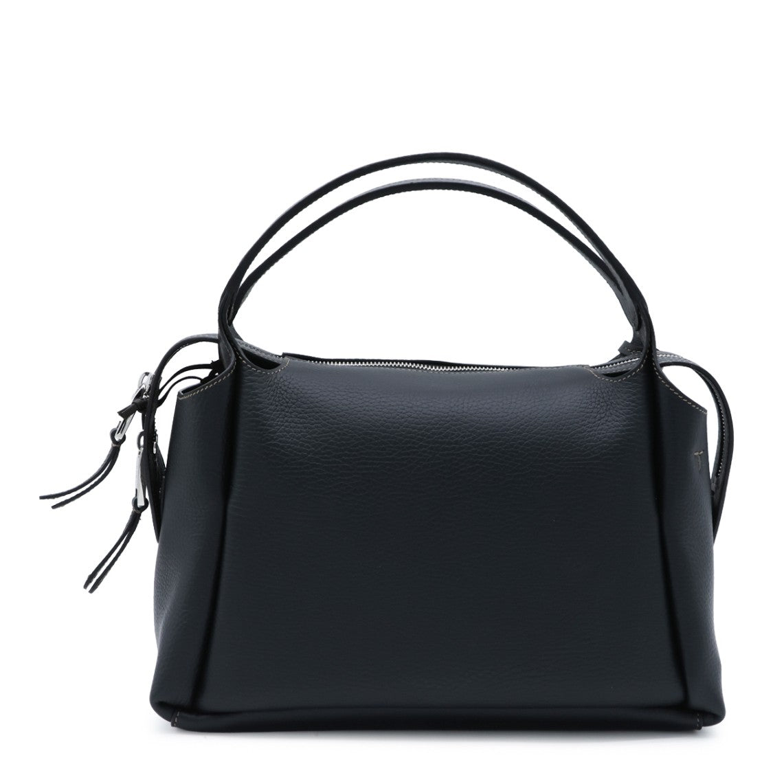 Tod's Structured Pebbled Leather Shoulder Bag With Silver-Tone Accents