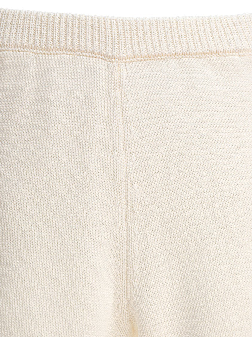 Loulou De Saison Textured White Knitted Shorts