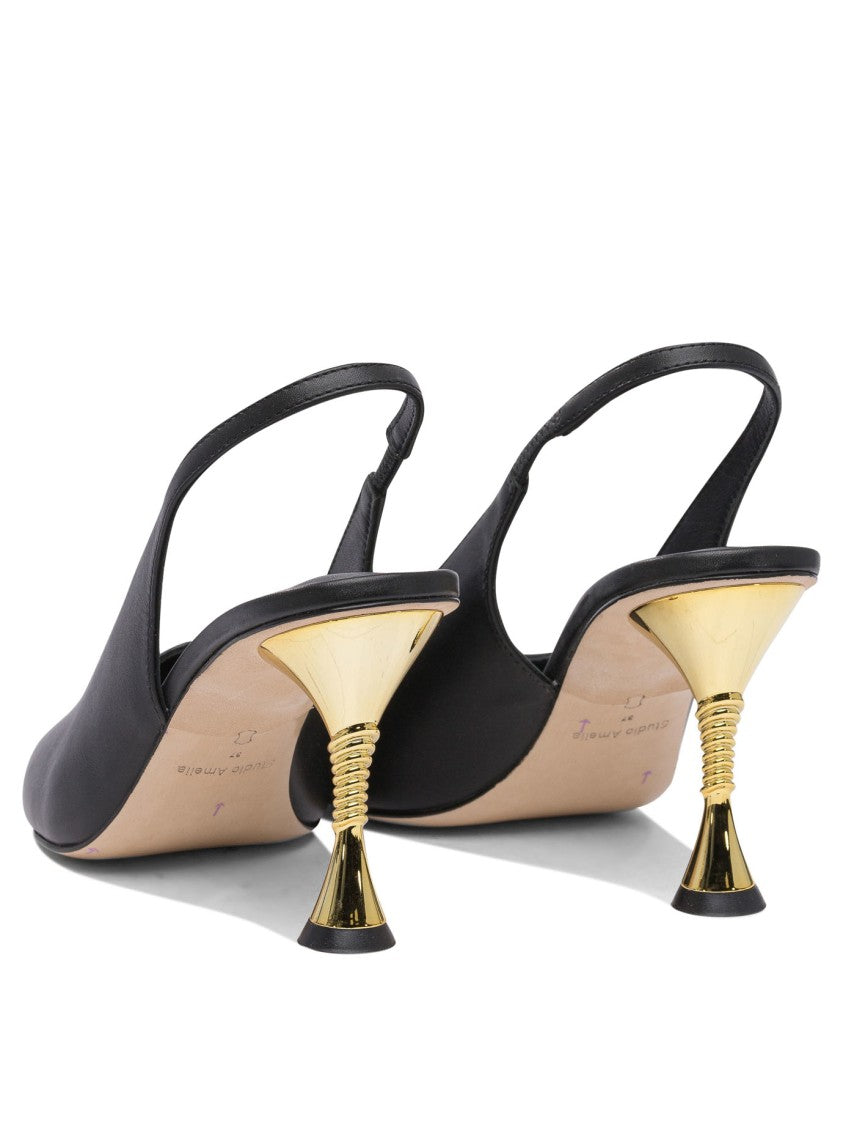 Studio Amelia Open-Toe Slingback Heeled Shoes