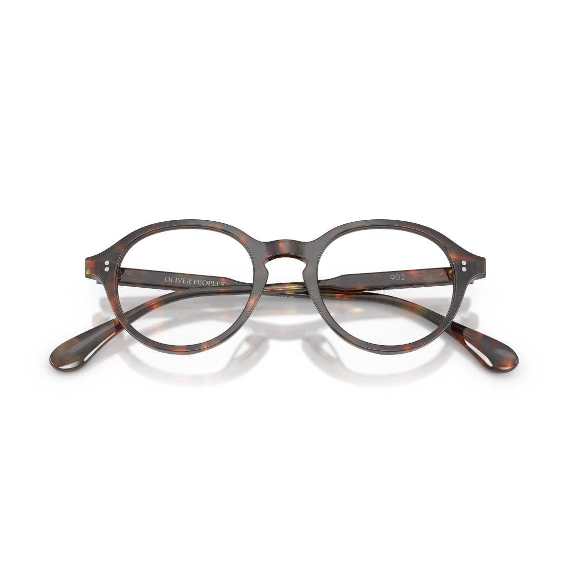 Oliver Peoples 0Ov5602u Tortoiseshell Round Frame Eyeglasses With Keyhole Bridge