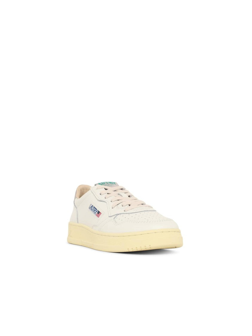 Autry 'Medalist Low' White Leather Sneakers