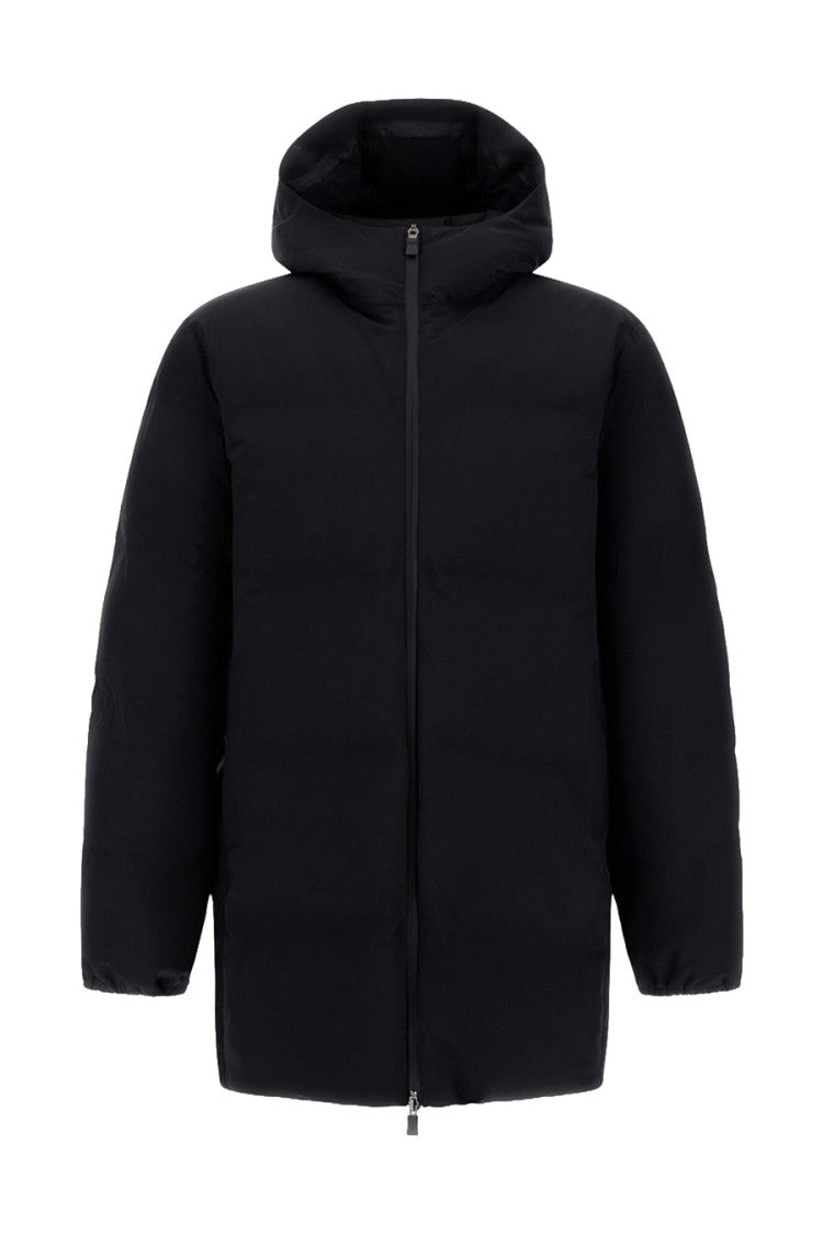 Herno Black Hooded Polyamide-Blend Jacket