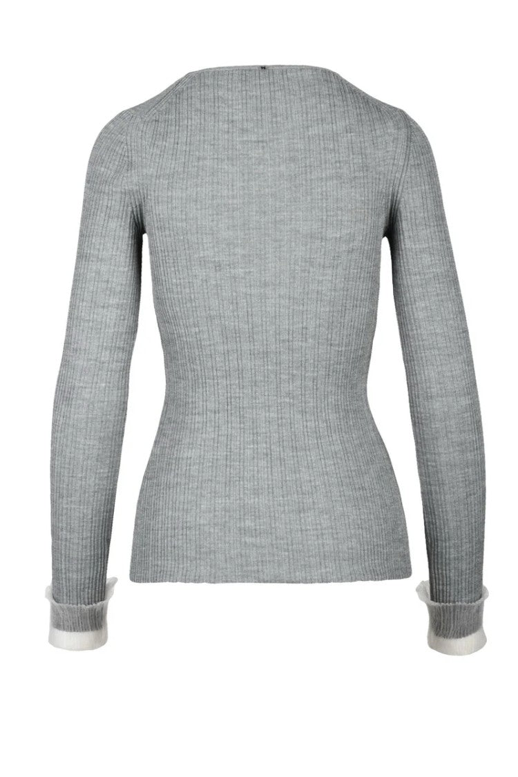 Sportmax Derris Virgin Wool Knit - Grey