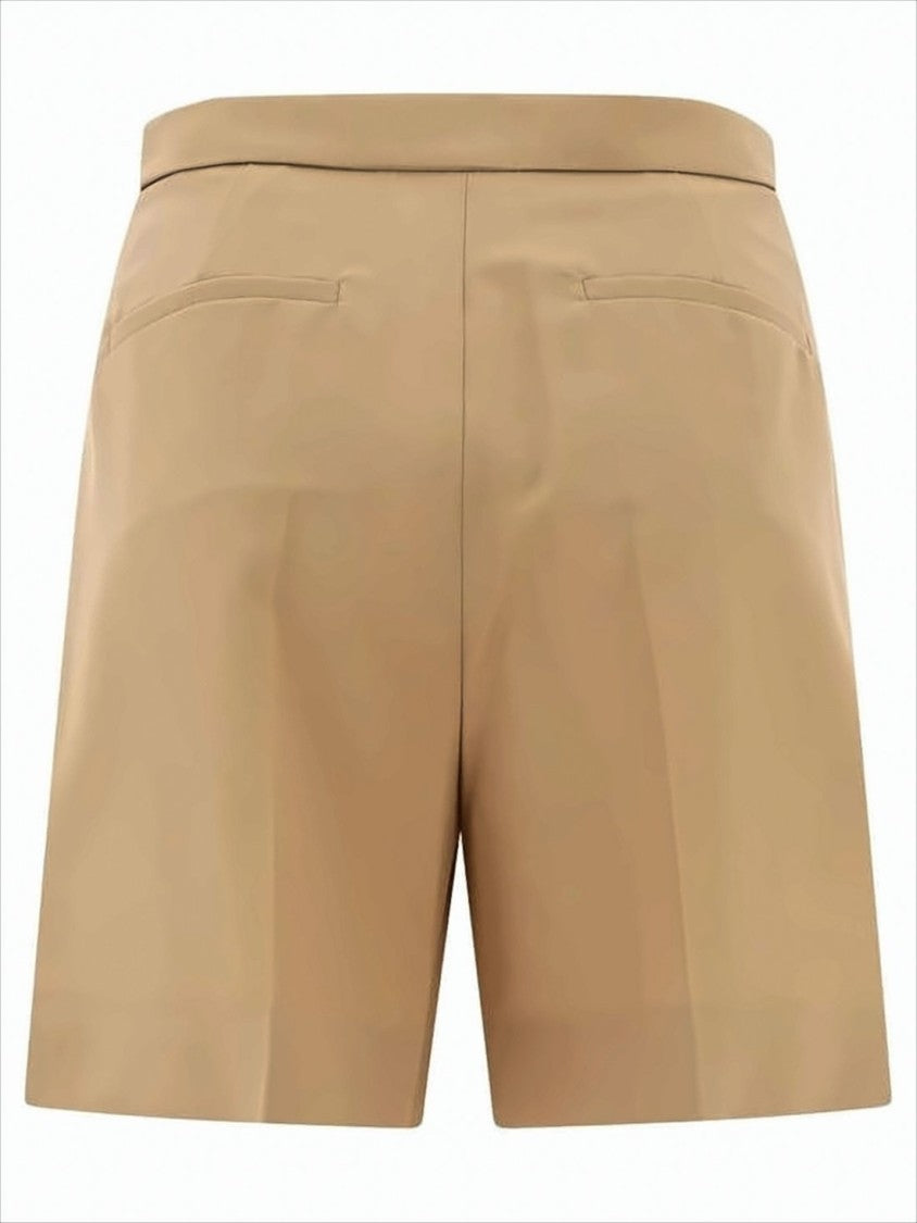 Max Mara Tailored Brown Shorts With Structured Waistband