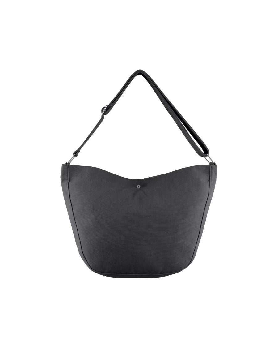 A.P.C. Recycled Canvas Black Shoulder Bag With Adjustable Strap
