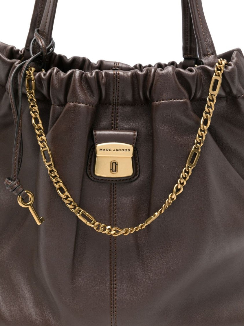 Marc Jacobs Slouchy Lamb Leather Handbag With Gold-Tone Details
