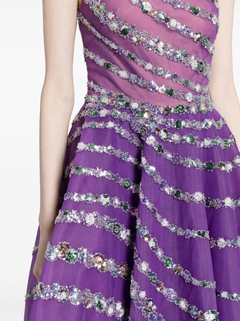 Saiid Kobeisy One Shoulder Asymmetric, Beaded Dress