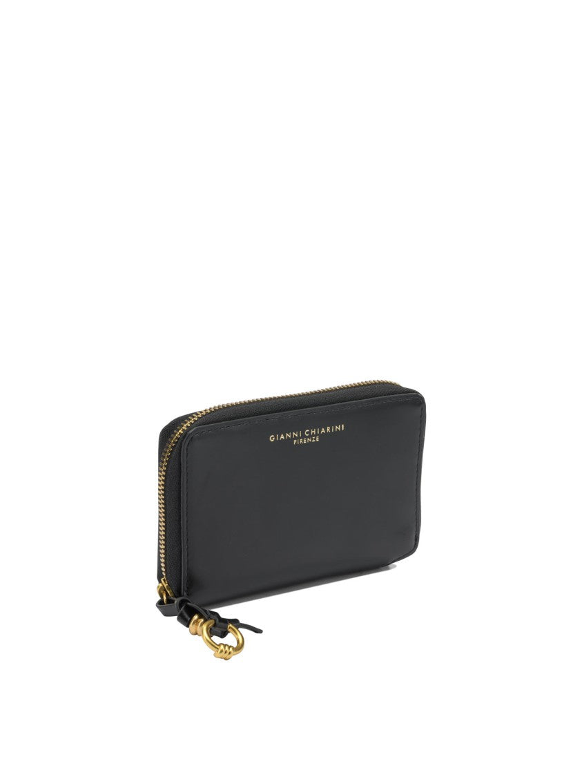 Gianni Chiarini Rectangular Leather Wallet With Zip-Around Closure