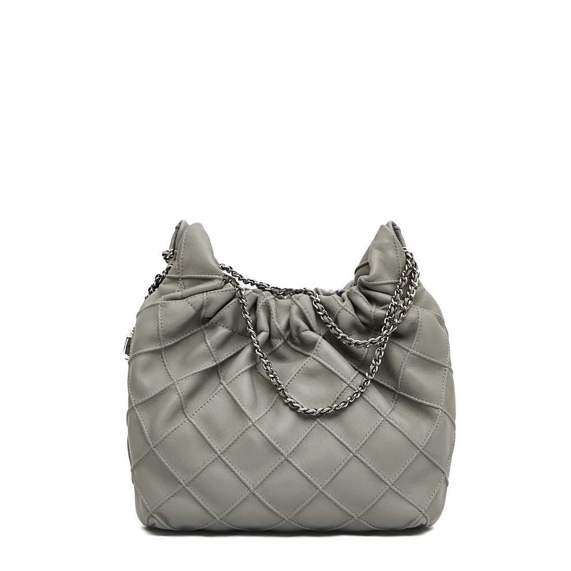 Tory Burch Mini Hobo Grey Leather Bag