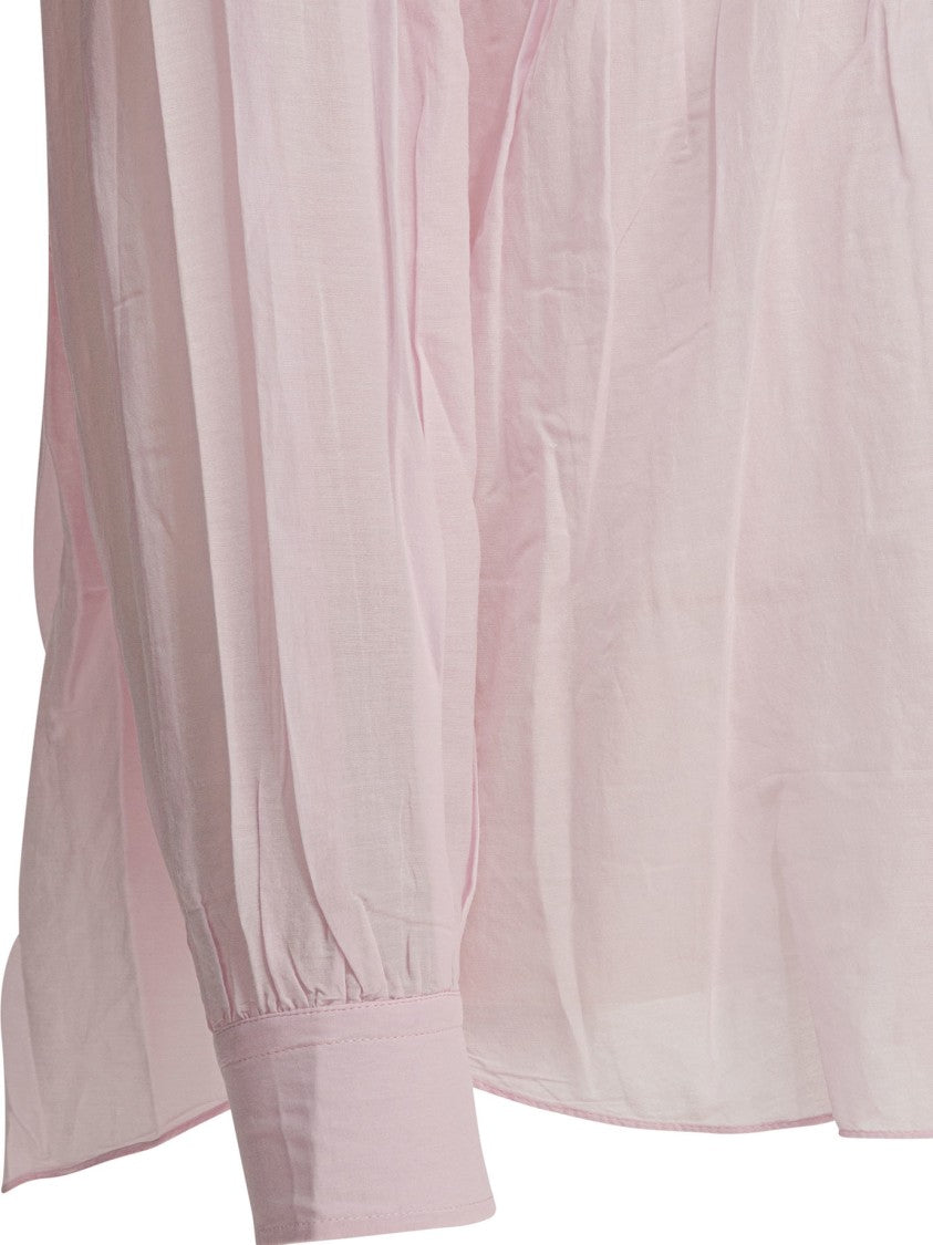 Isabel Marant Étoile Light Pink Blouse With Pintuck And Ruffle Detailing