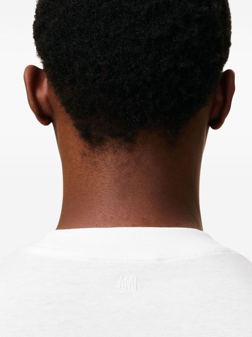 Ami Paris Organic Cotton Crew Neck T-Shirt