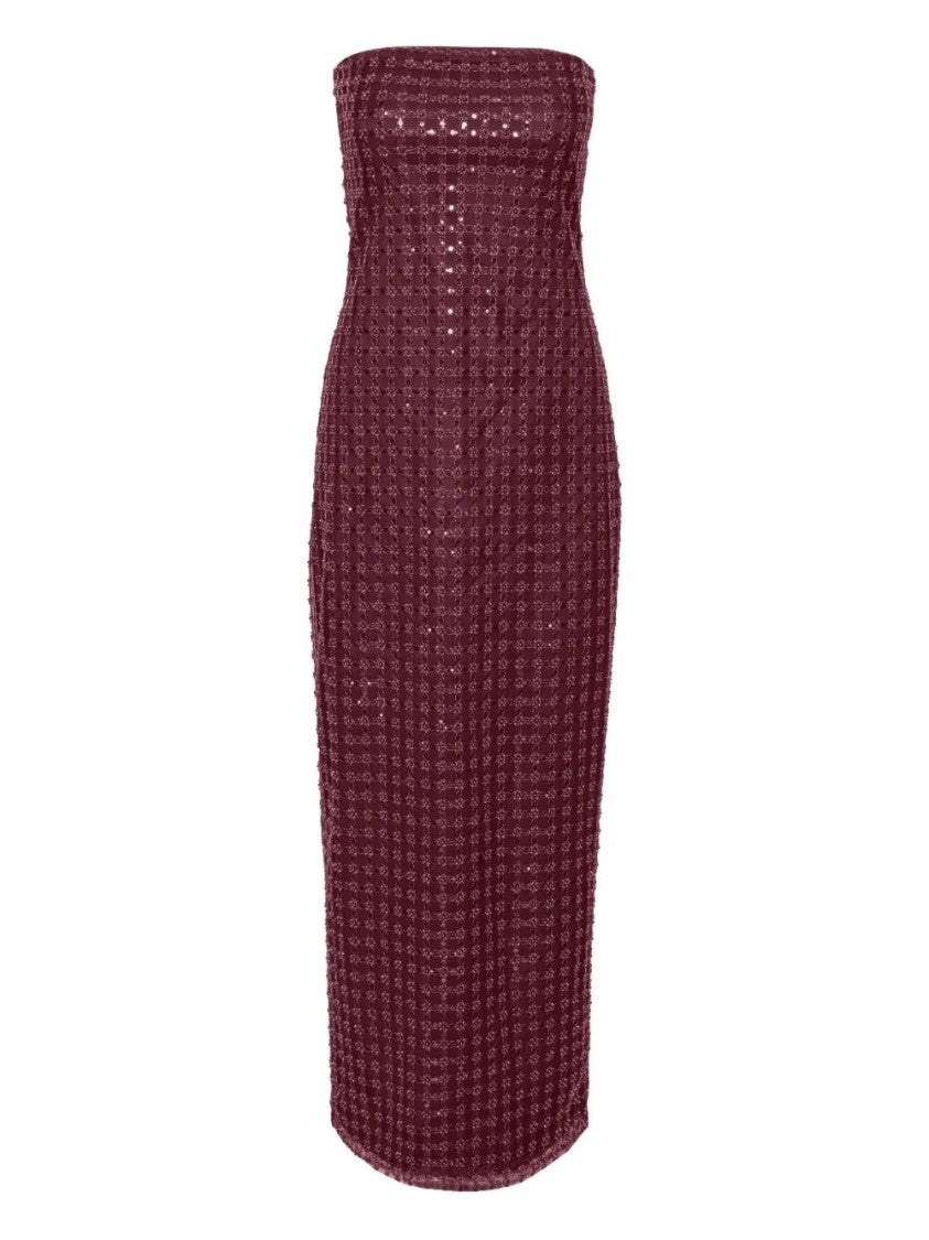 Rotate Birger Christensen Beaded Maxi Tube Dress