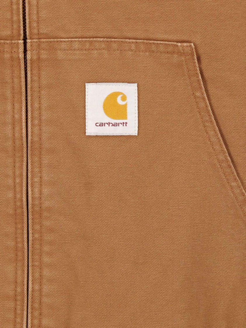 Carhartt Wip Brown Og Active Organic Cotton Hooded Jacket