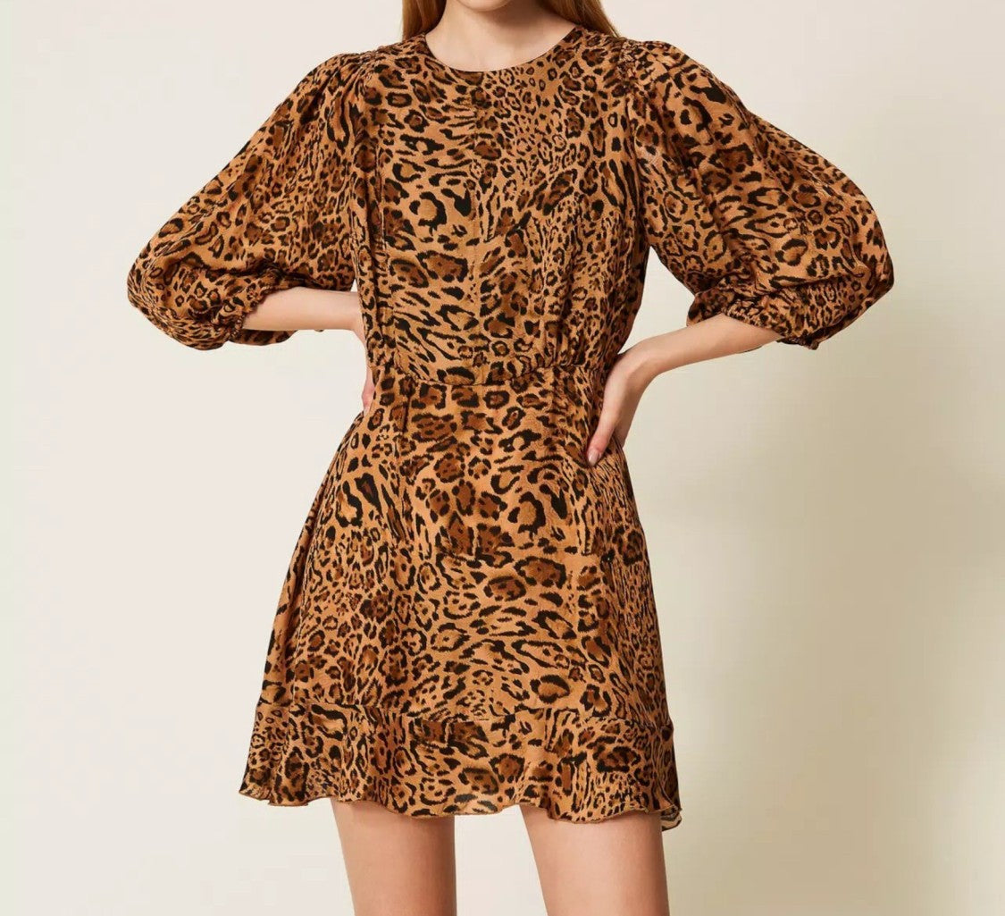 Twin-Set Jacquard Viscose Mini Dress