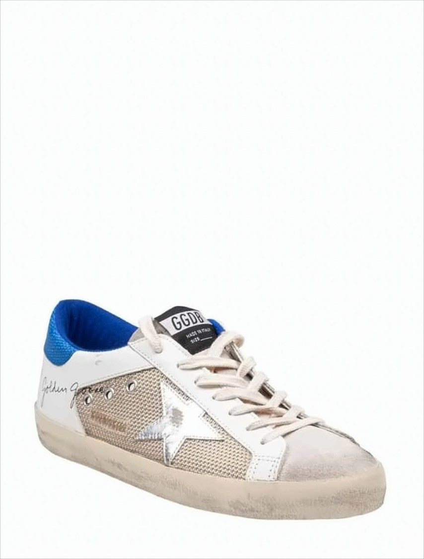 Golden Goose Distressed Low-Top Sneakers With Silver Star Detail