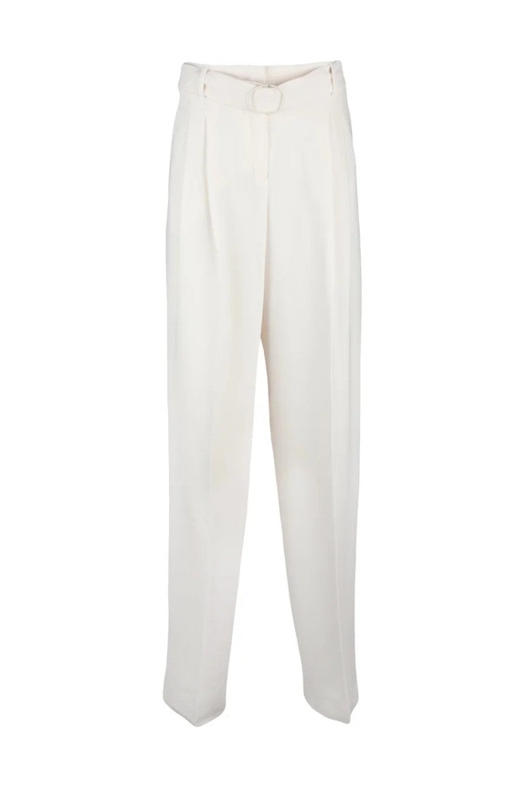 Max Mara High-Waist Trousers With Pleats And Fluid Drape