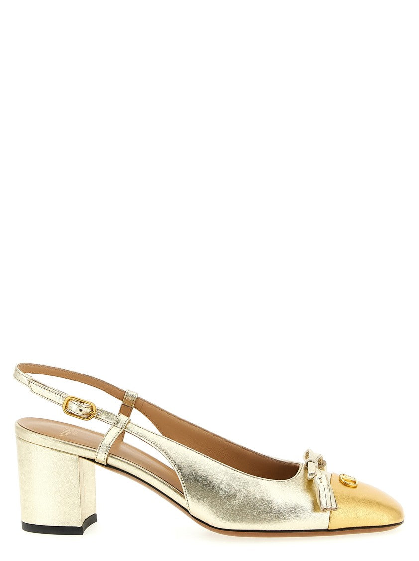 Valentino Garavani Two-Tone Laminated Leather Slingback