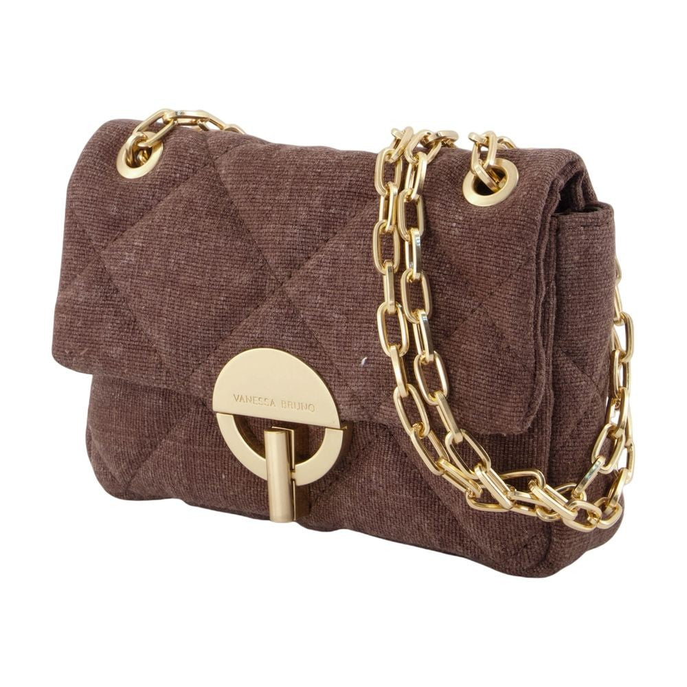 Vanessa Bruno Quilted Linen Nano Moon Shoulder Bag