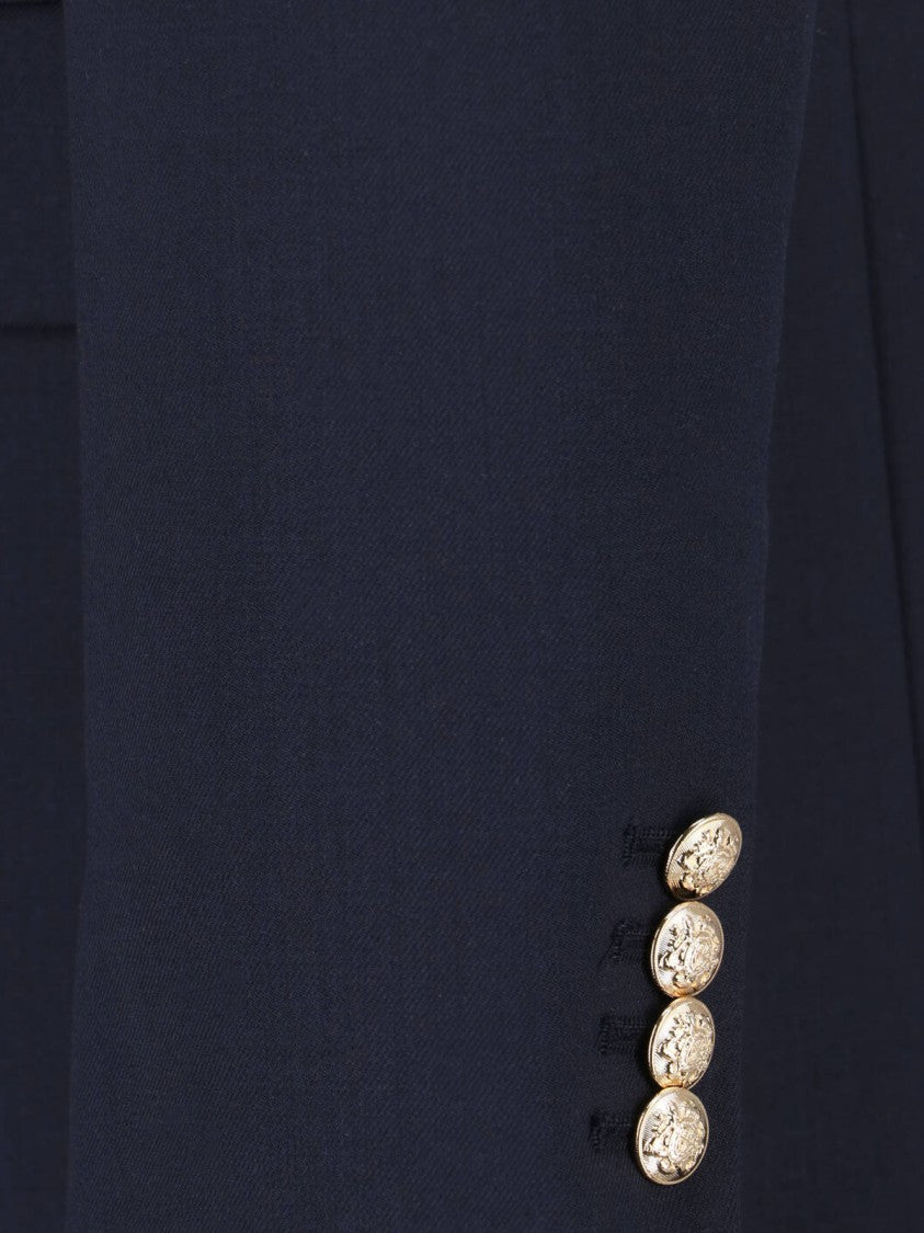 Dunst Navy Wool Blend Single-Breasted Blazer