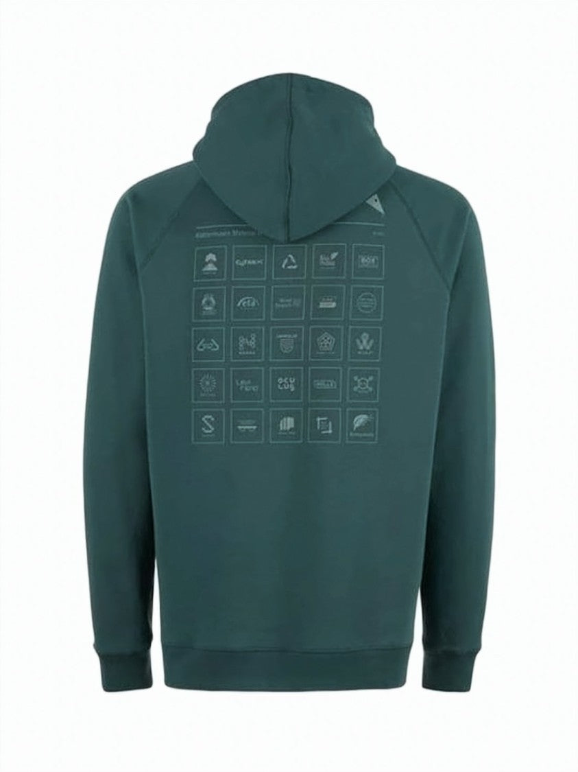 Klattermusen Muted Green Hoodie With Kangaroo Pocket And Drawstring