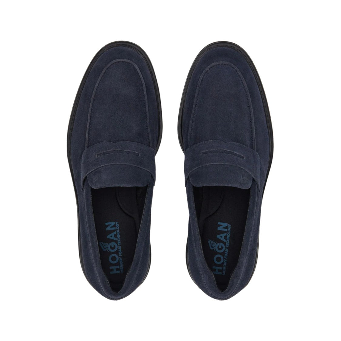 Hogan Deep Navy Suede Loafers