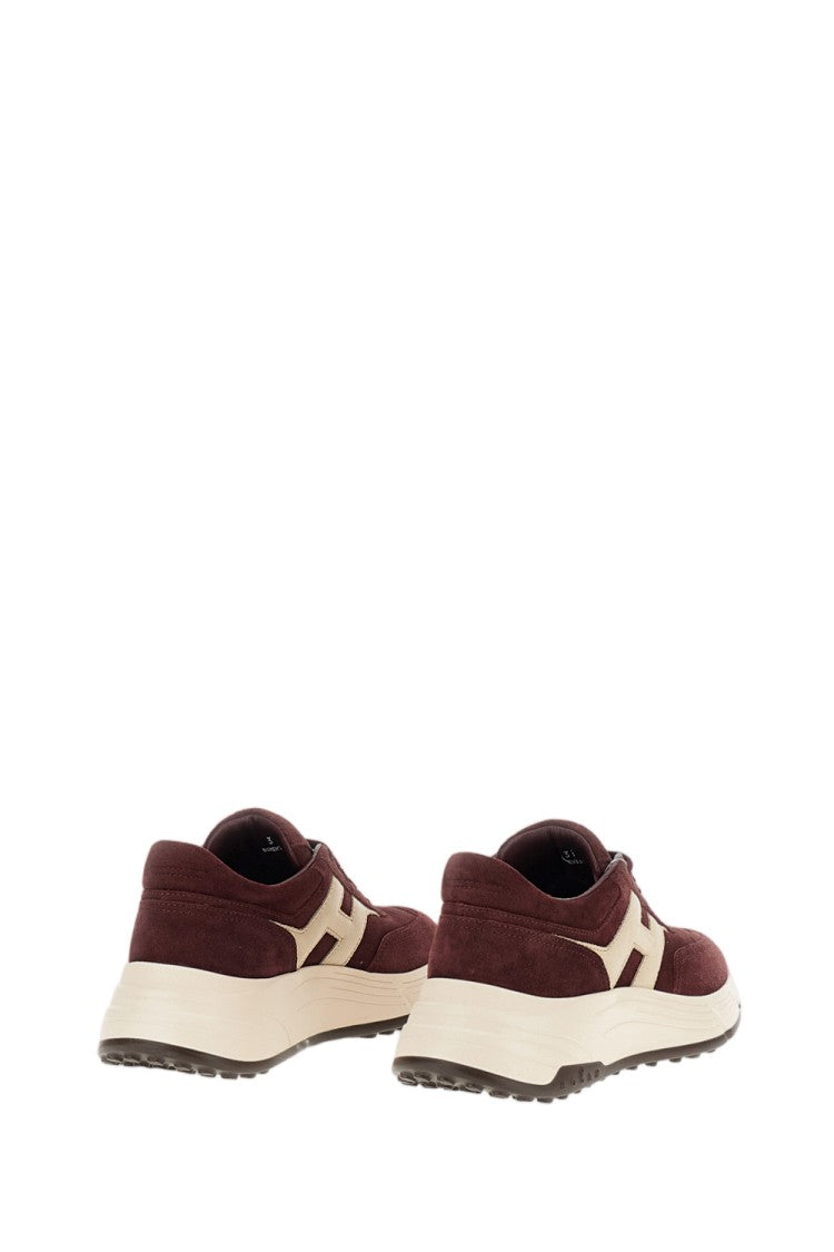 Hogan Red Suede Leather Ultralight Sneakers