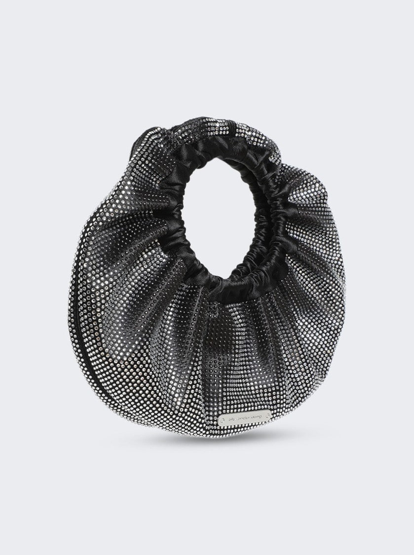 Alexander Wang Crescent Mini Bag In Distressed Crystal Hotfix