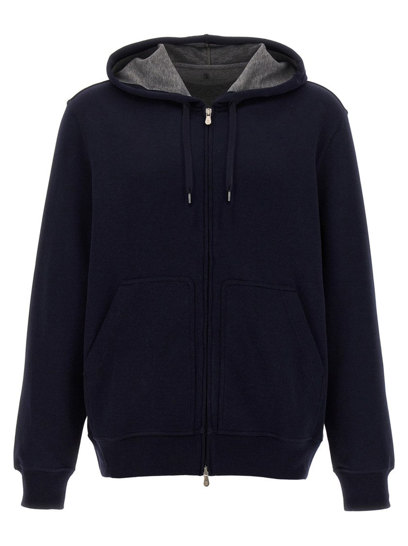 Brunello Cucinelli Cotton Blend Zip Hoodie