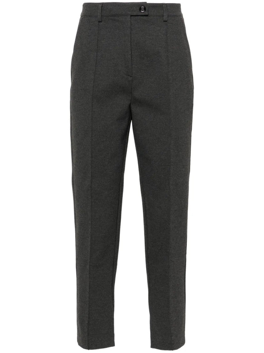 Pinko Tailored Ankle-Length Trousers With Subtle Pleats