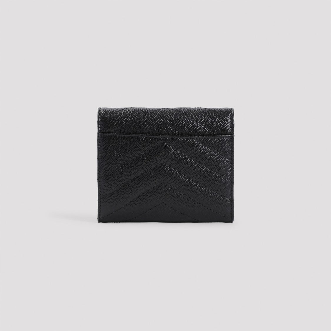 Saint Laurent Chevron Quilted Black Matelassé Leather Wallet