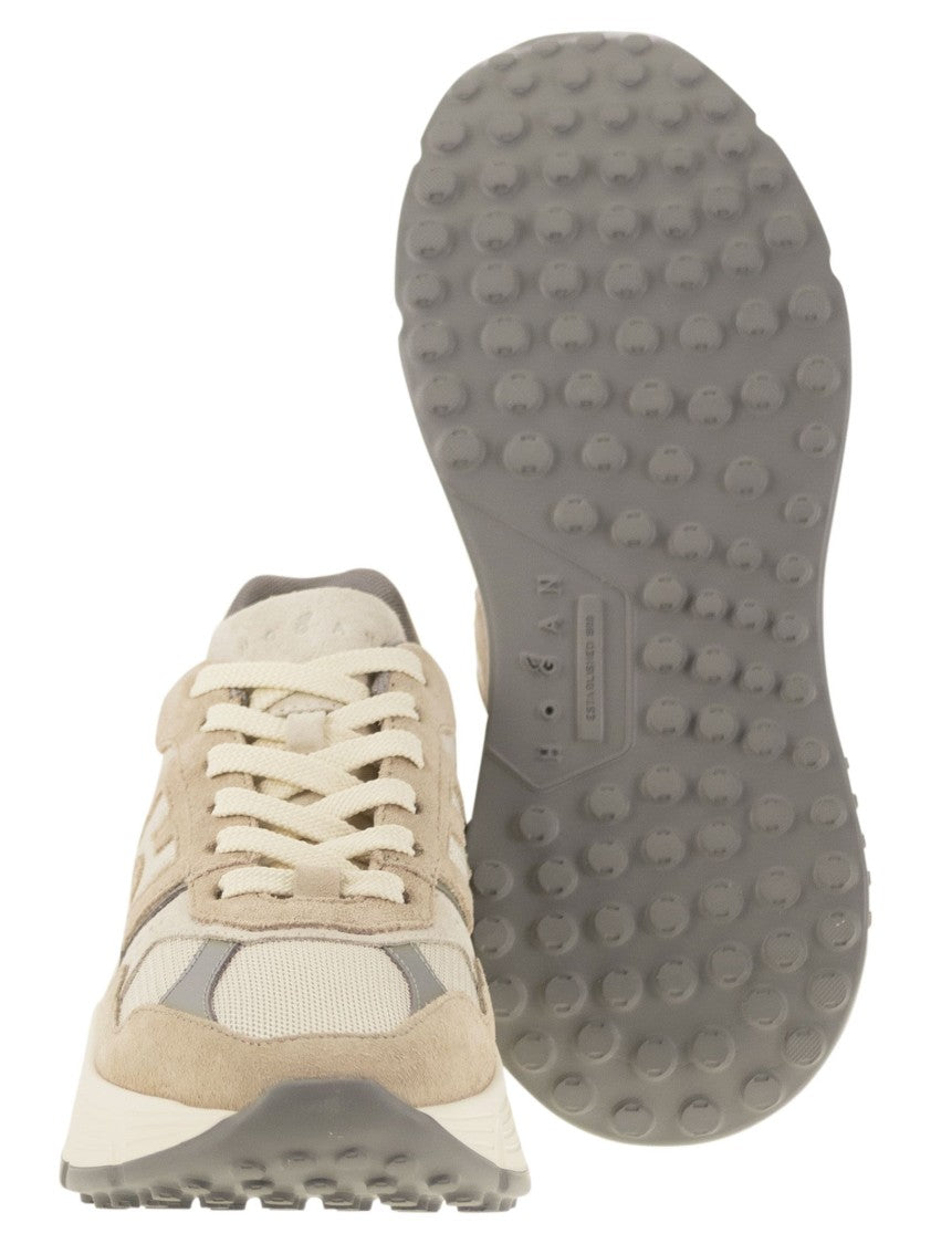 Hogan H669 - Hi-Fi Fabric And Suede Trainers