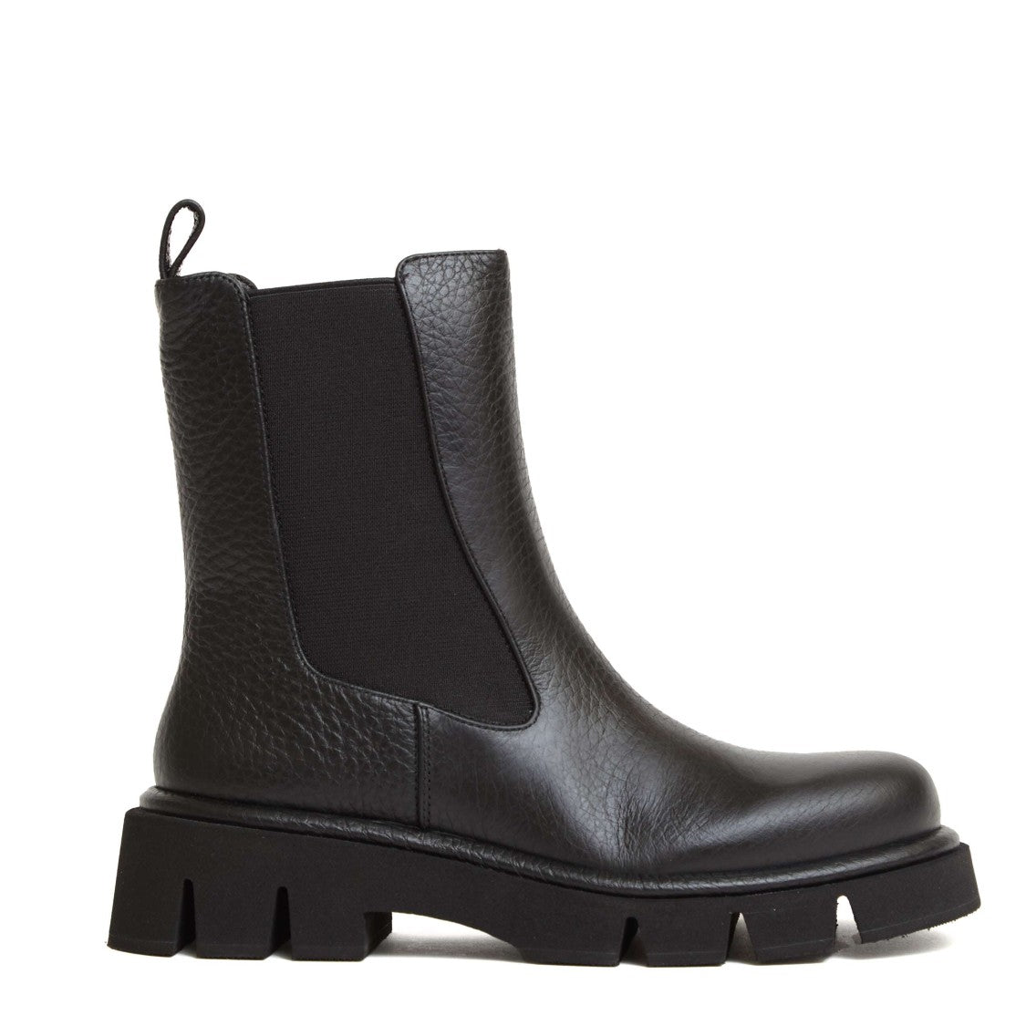 Paloma Barceló Textured Hammered Leather Ankle Boots With Sole