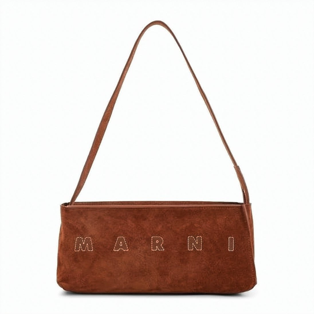 Marni Calf Leather Shoulder Bag With Structured Silhouette