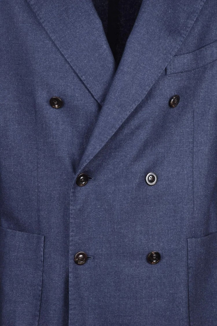 Boglioli Double-Breasted Jacket - Blue