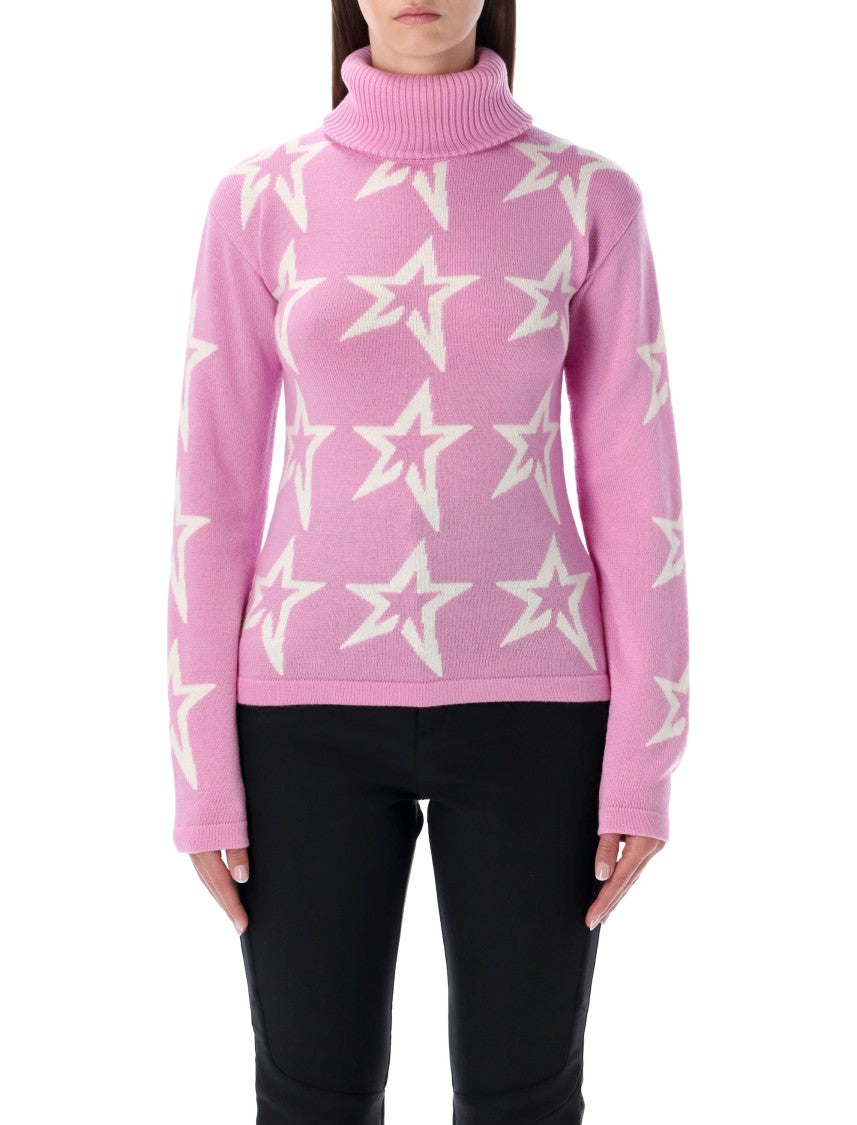 Perfect Moment Merino Wool Star Dust Pink Sweater