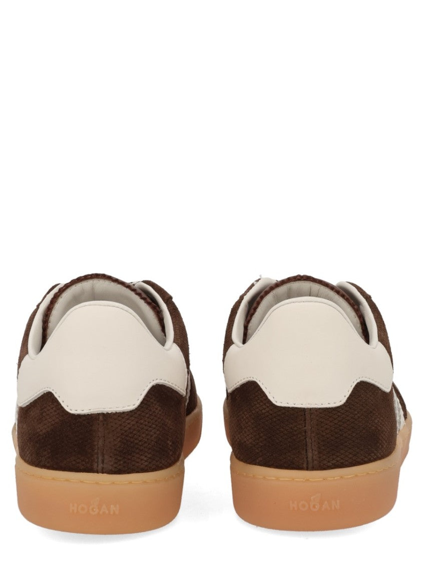 Hogan Cool Rich Brown Suede H Sneakers