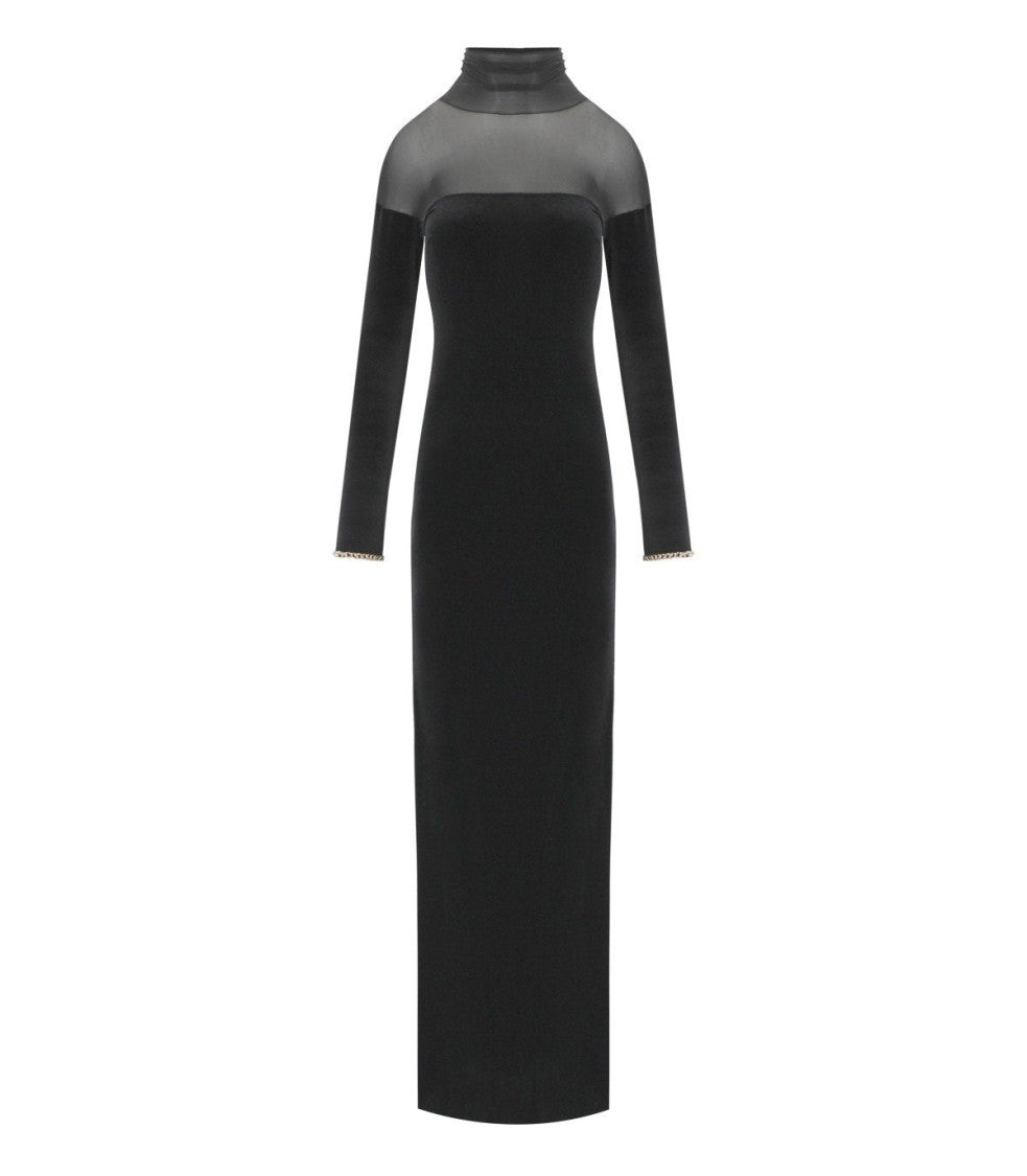 Elisabetta Franchi Black Red Carpet Dress