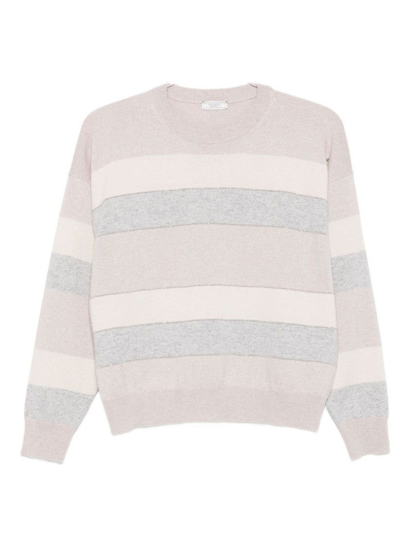 Peserico Textured Knit Sweater With Subtle Stripes